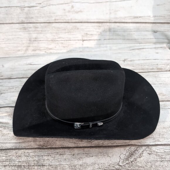 Bailey Black XX Wool Blend Western Cowboy Hat – Men’s 7 1/8 - Picture 3 of 10